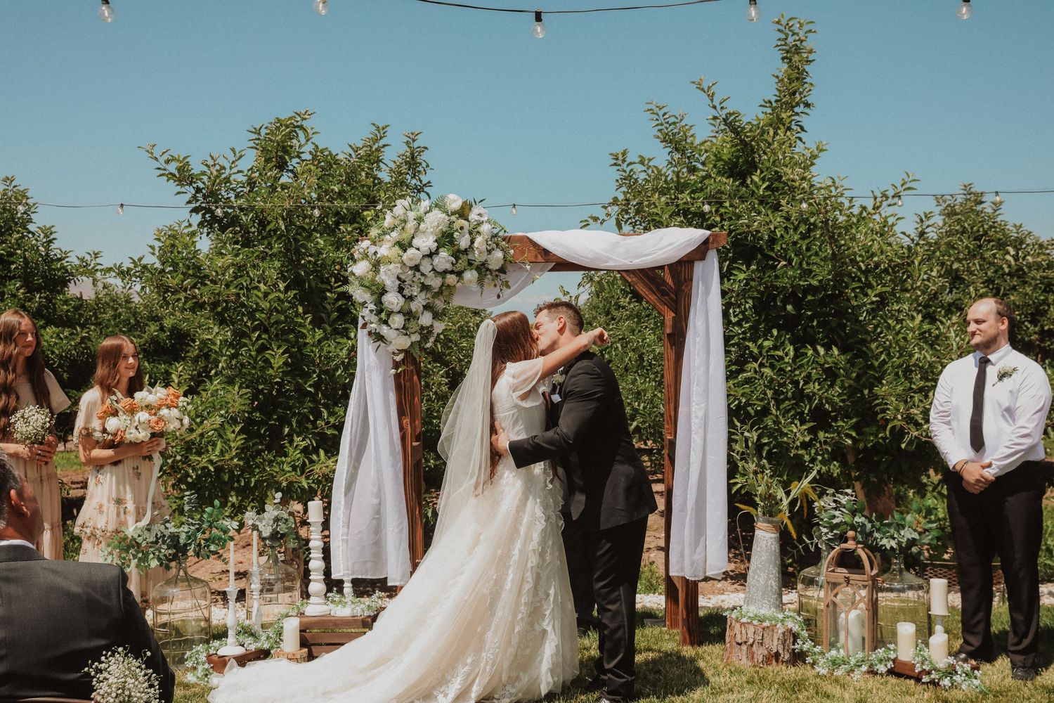 Timeless wedding images capturing love, connection, and meaningful details in UTAH COUNTY at hidden orchards venue