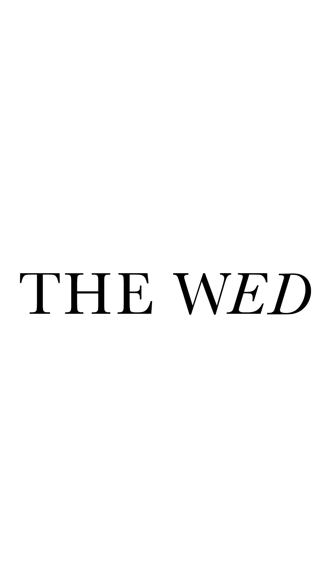 The Wed logo displayed in elegant black serif typography on a clean white background.