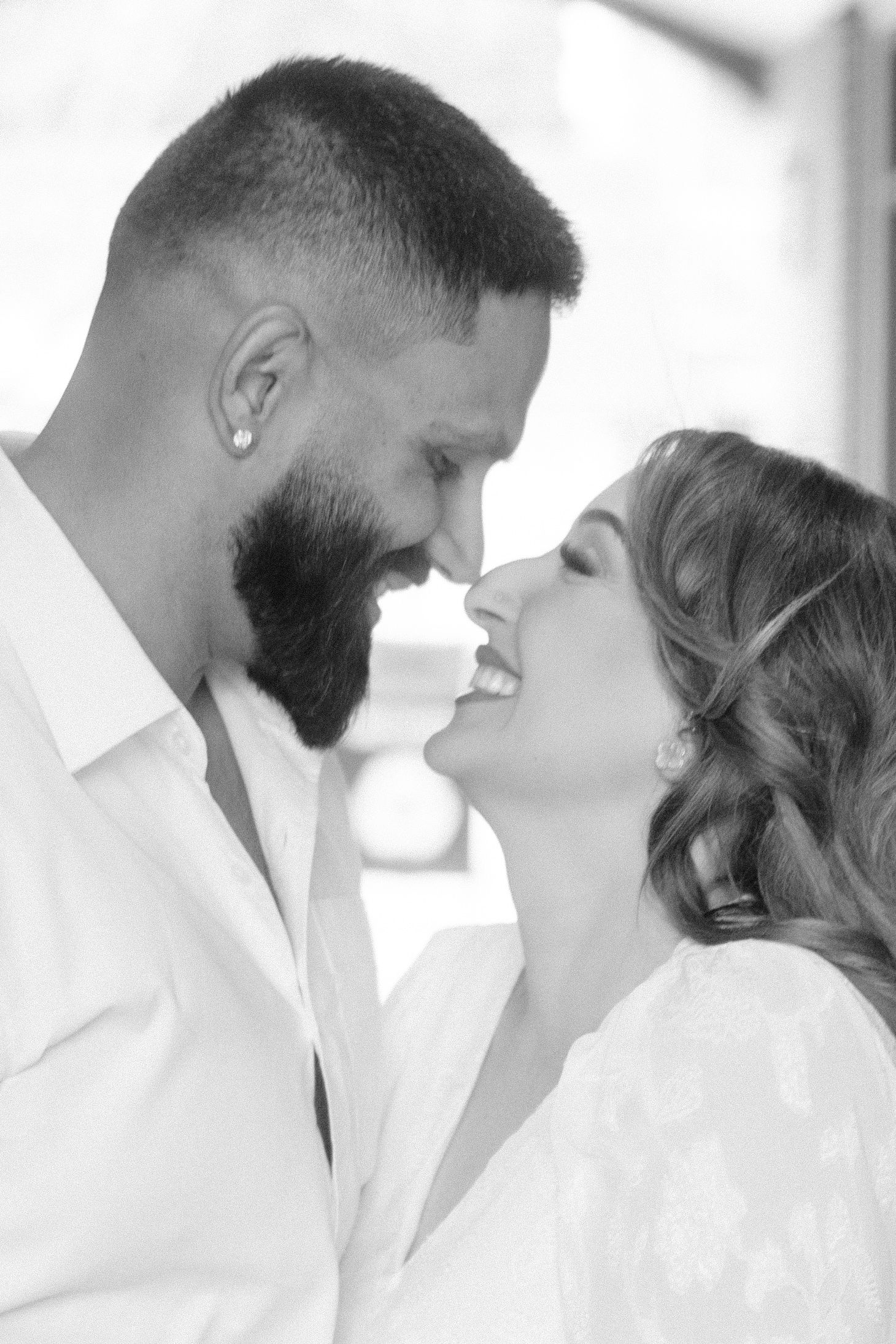 A series of intimate close-up shots showing tender moments between a couple.