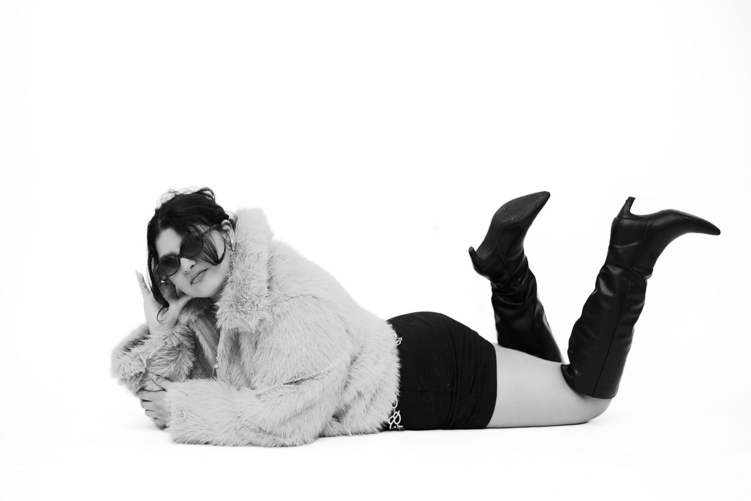 Minimalist black and white fashion photography series.