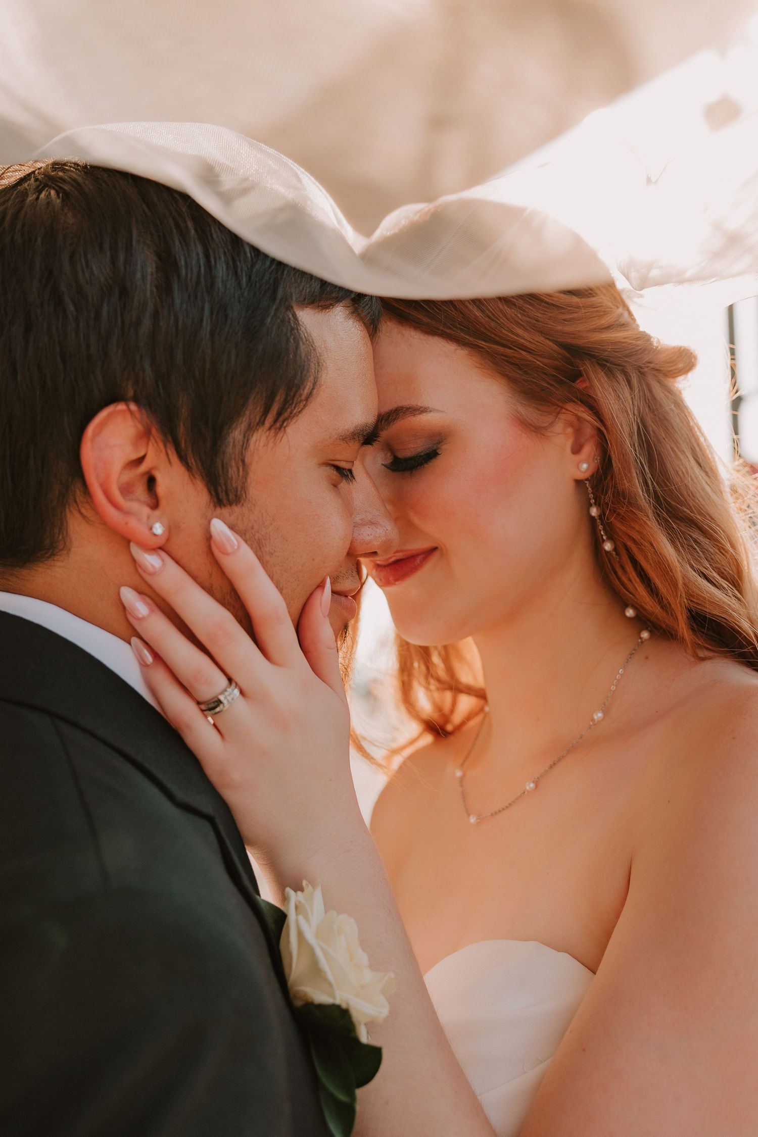 wedding portraits in downtown Denison, TX