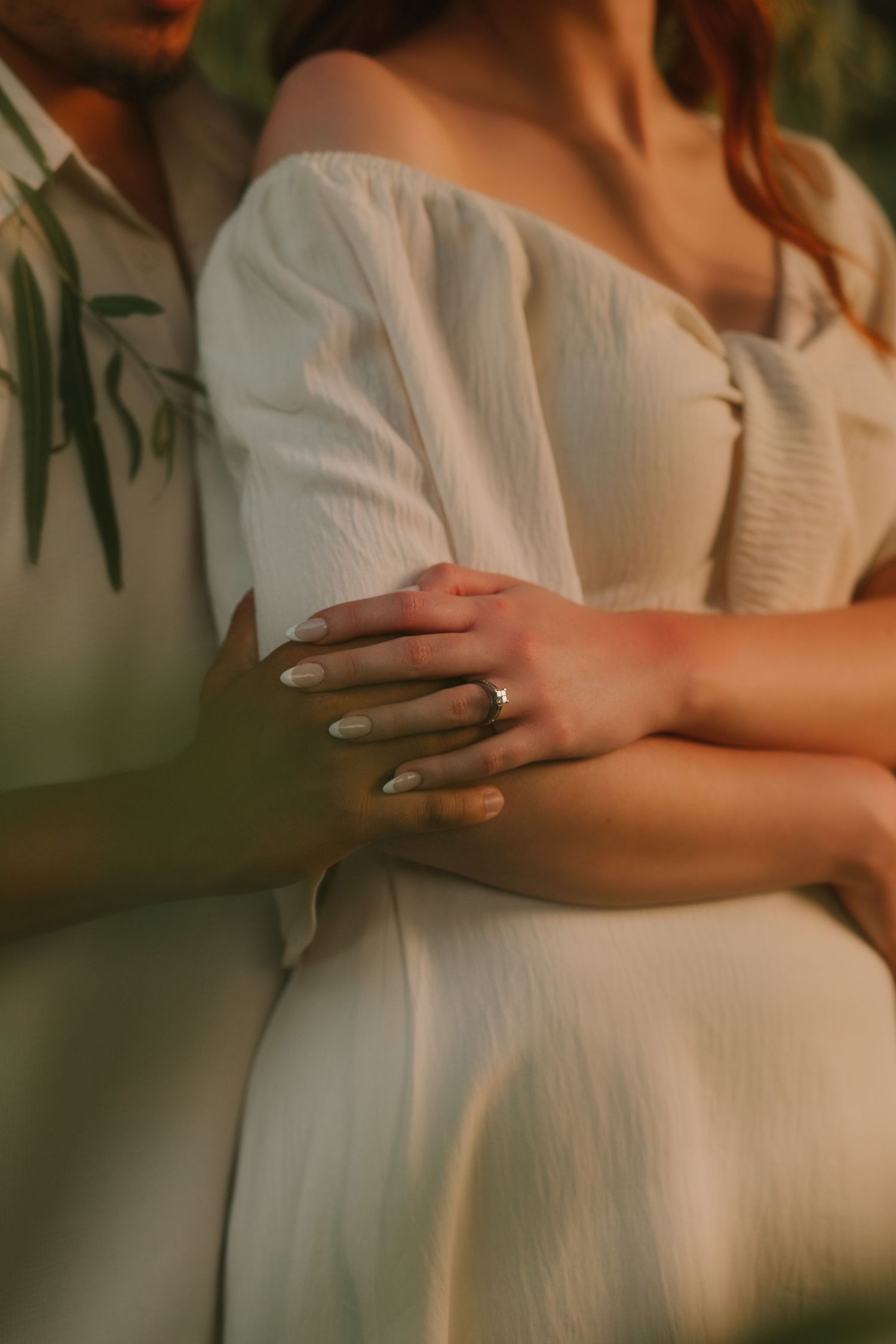 engagement session during sunset in McKinney, TX