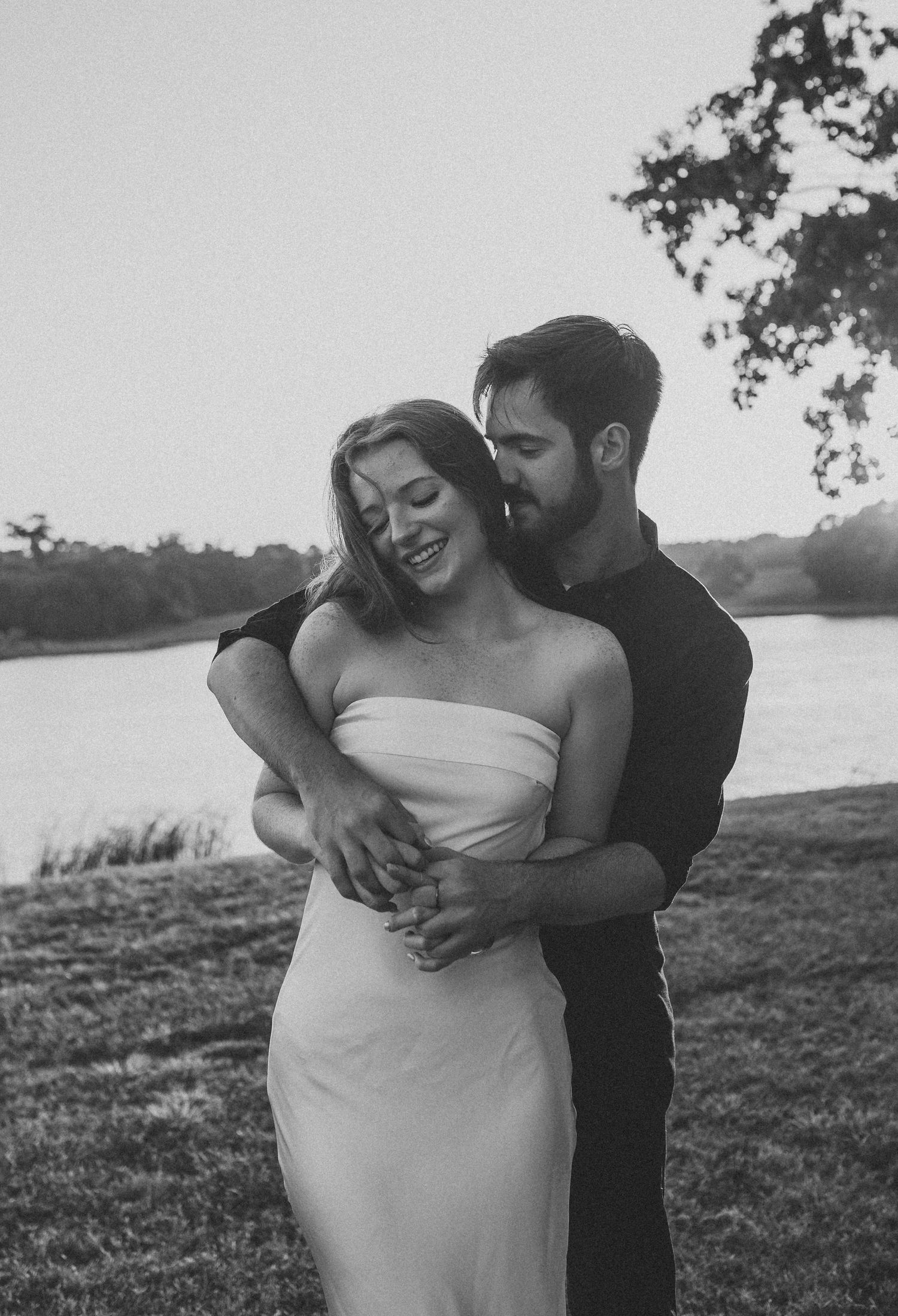 Denison Texas engagement photos at sunset