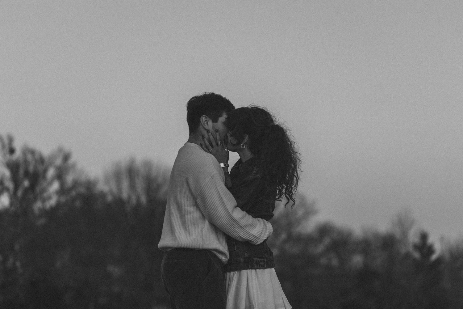 blue hour filmy engagement session