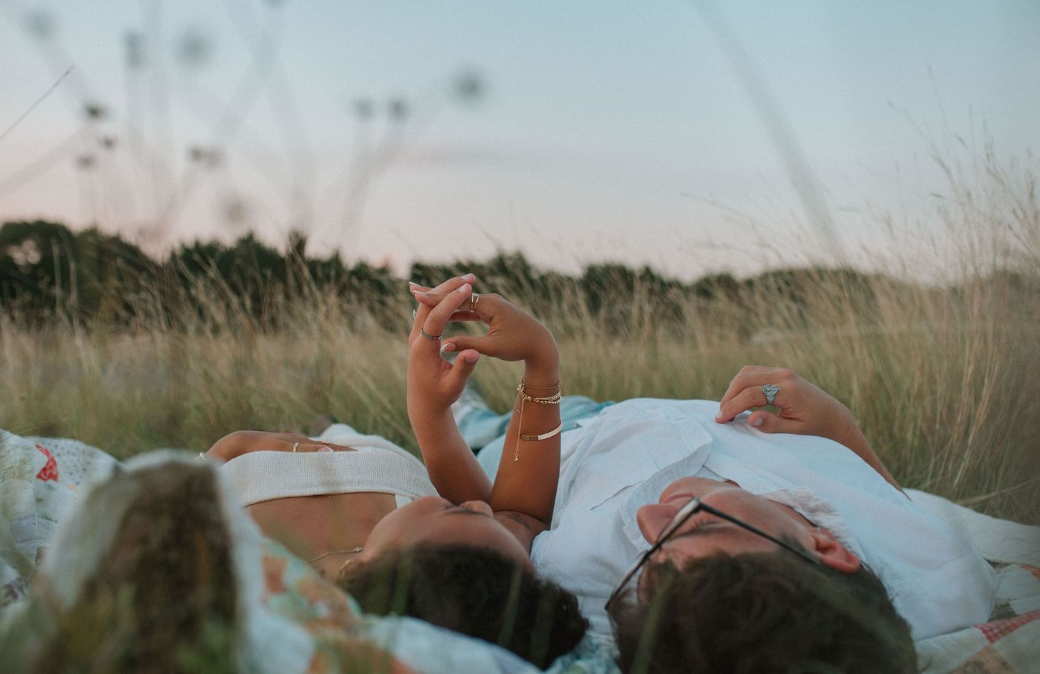 McKinney Texas engagement photos at sunset