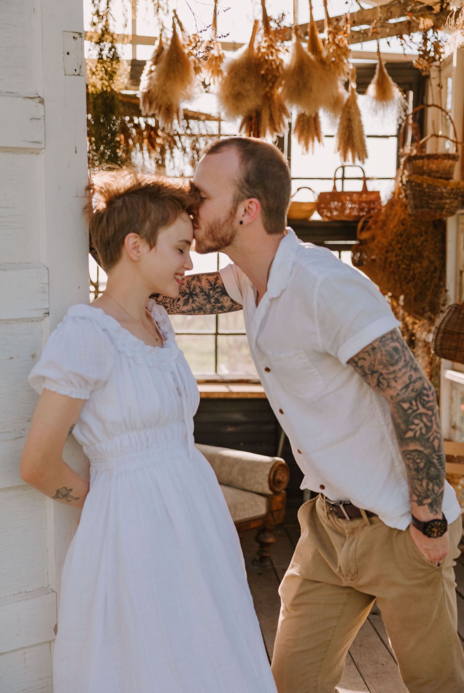 lifestyle family session at golden hour at the Glass Shack in Howe, TX