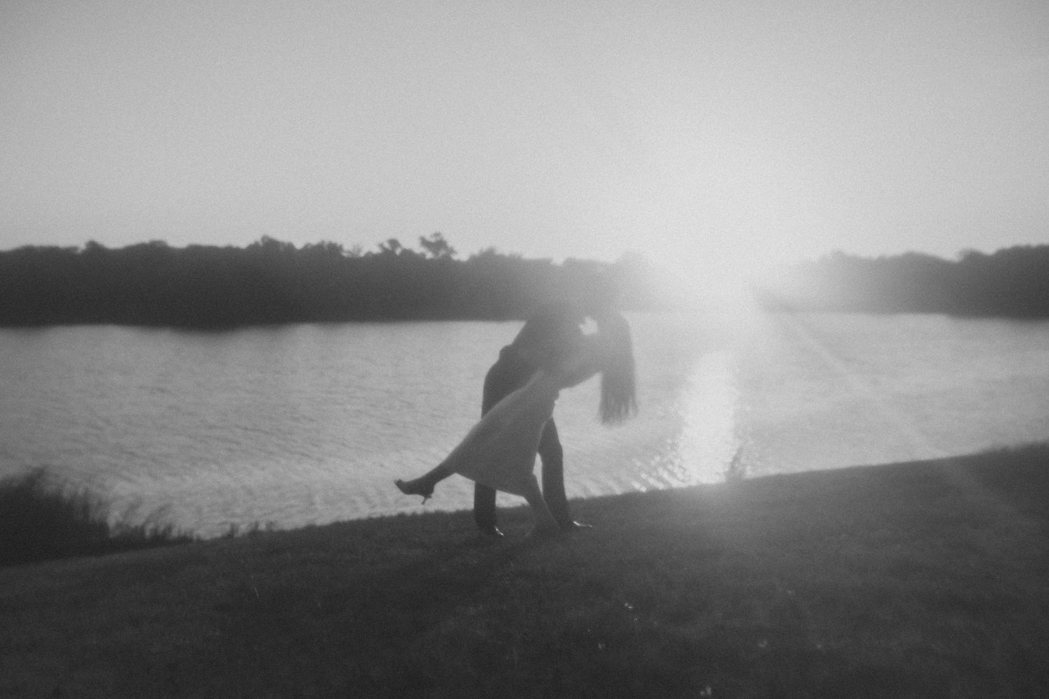 Denison Texas engagement photos at sunset