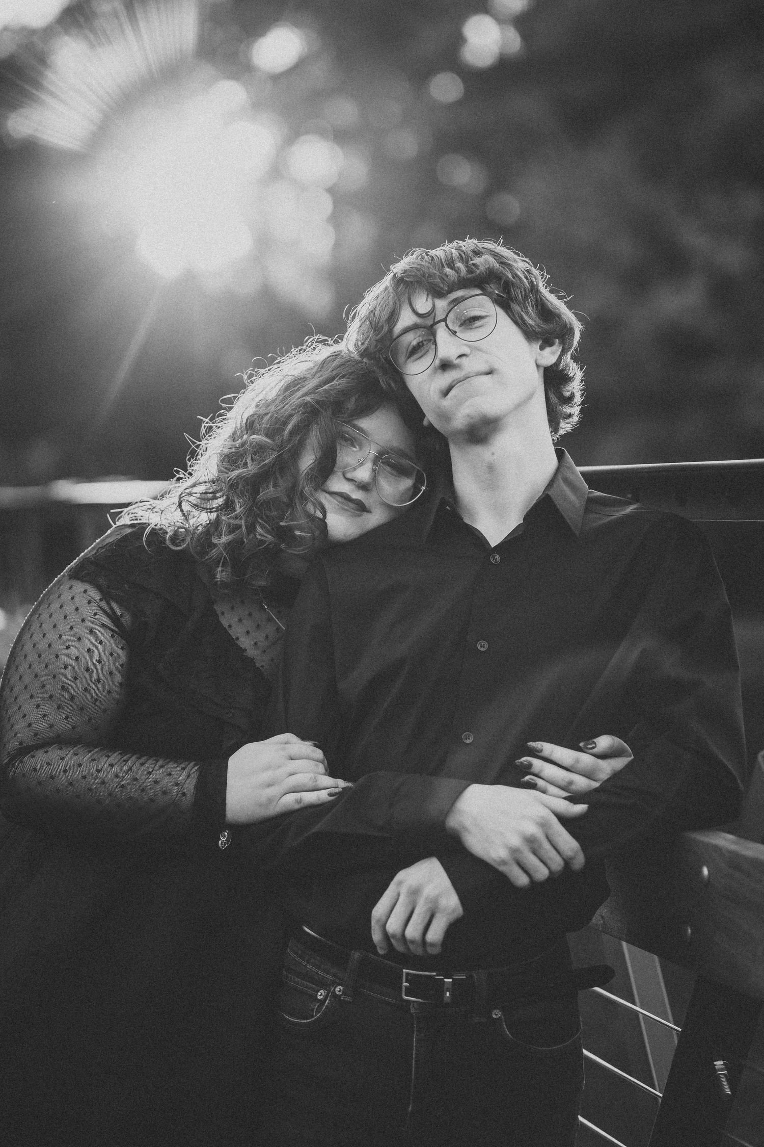engagement session at sunset at Highland Park in Dallas, TX