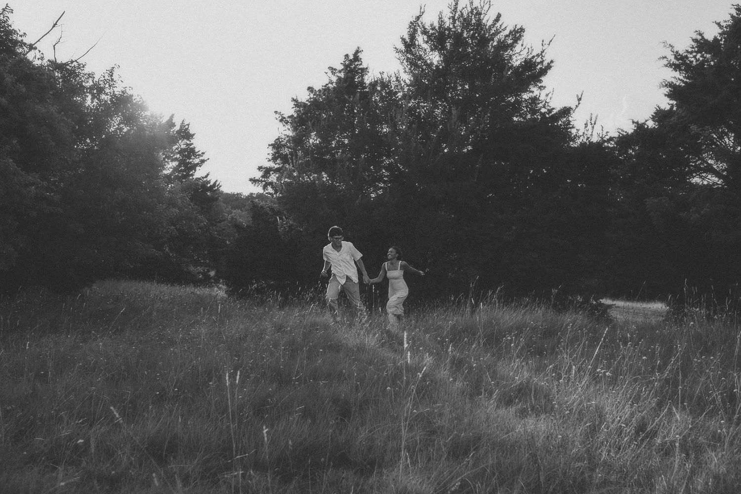 McKinney Texas engagement photos at sunset