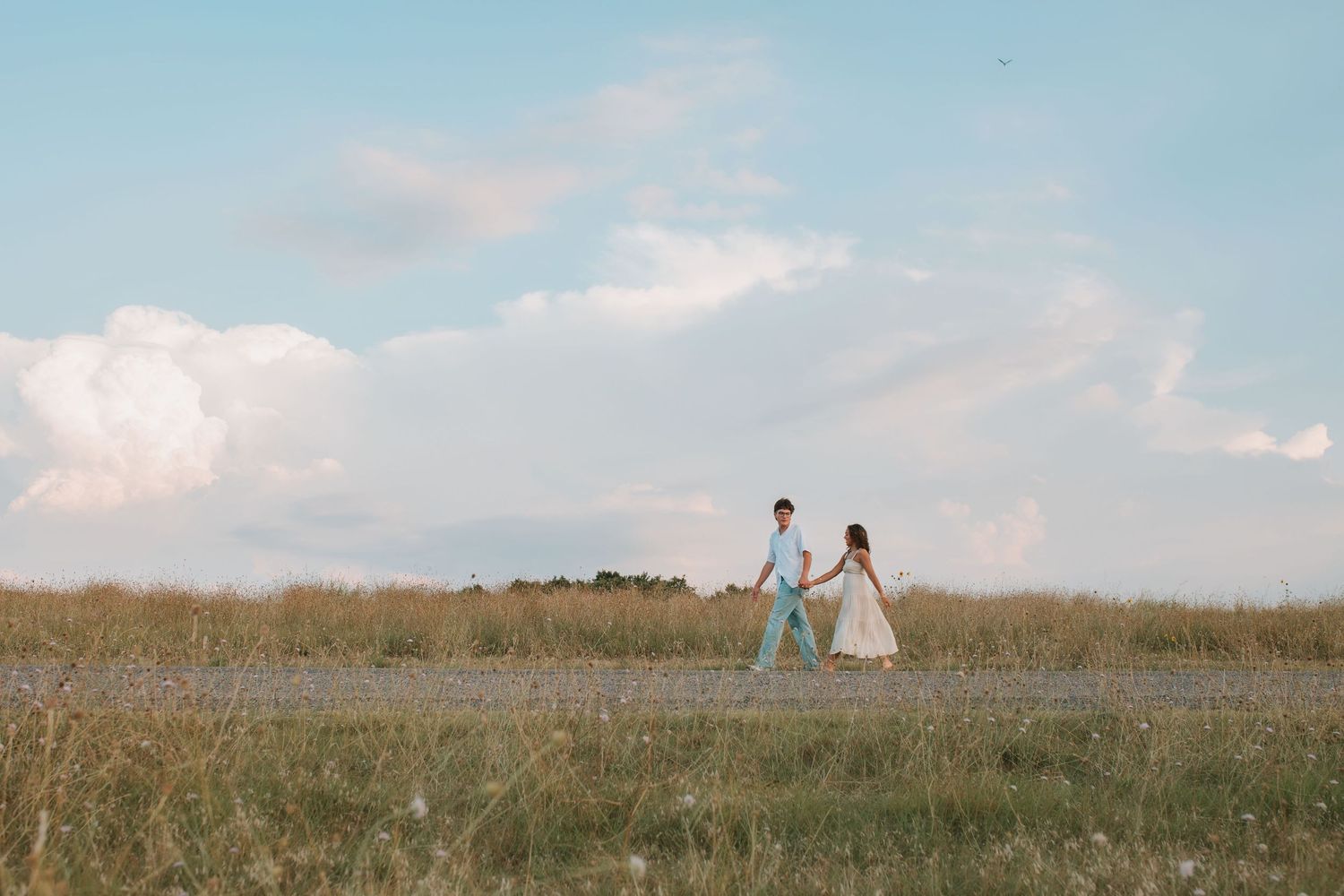 McKinney Texas engagement photos at sunset