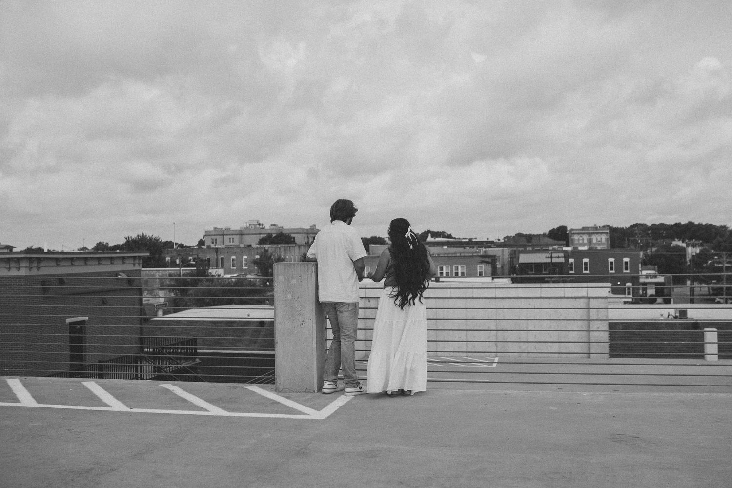 Downtown McKinney Texas engagement photos during daytime