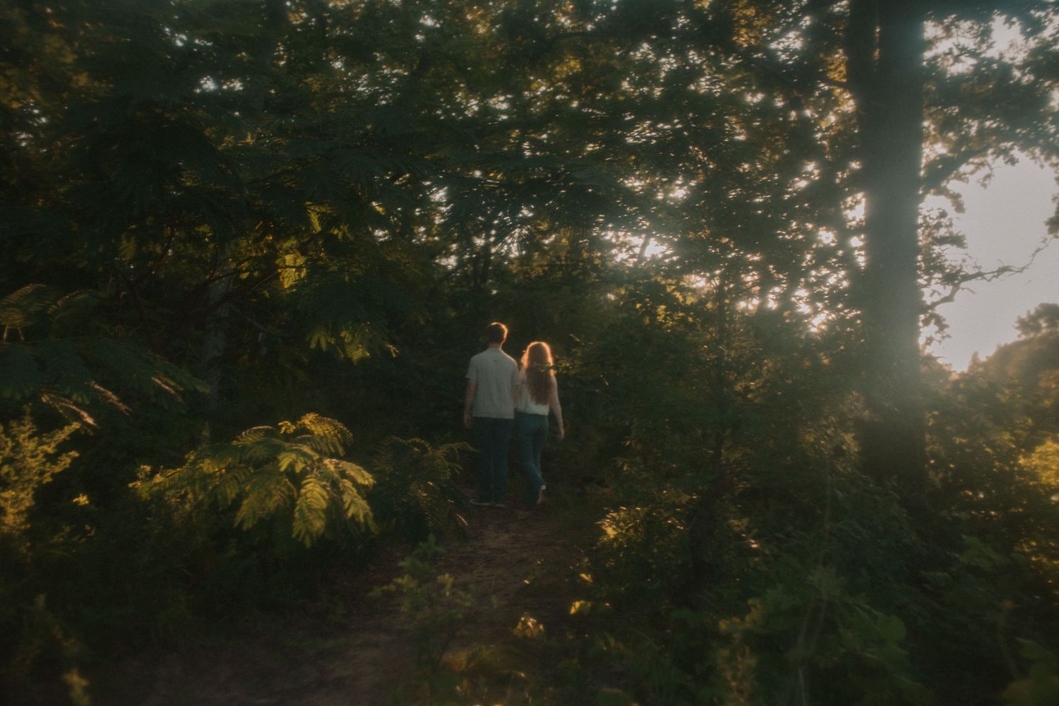 Denison Texas engagement photos at sunset