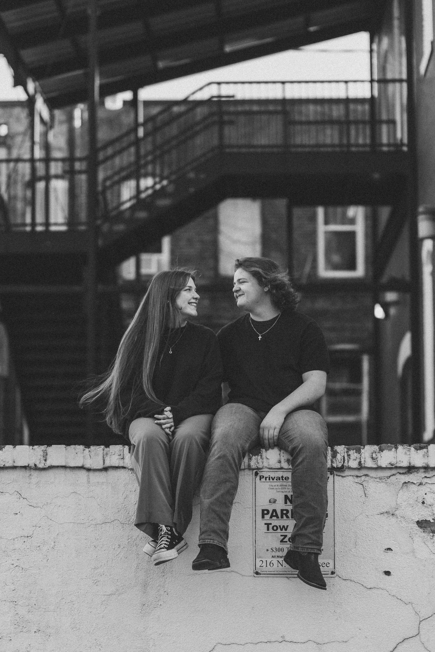 couples session in downtown McKinney, TX