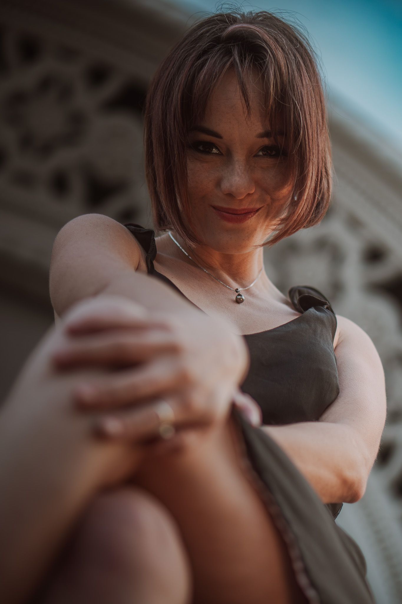Artistic portrait series with soft lighting and shallow depth of field.