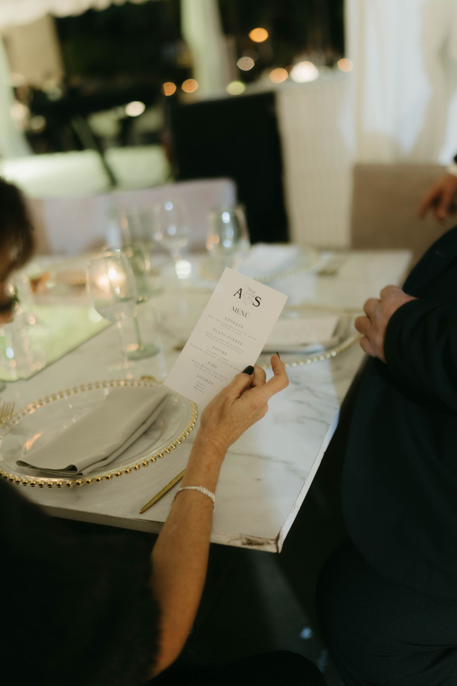 Mexico wedding reception table menus