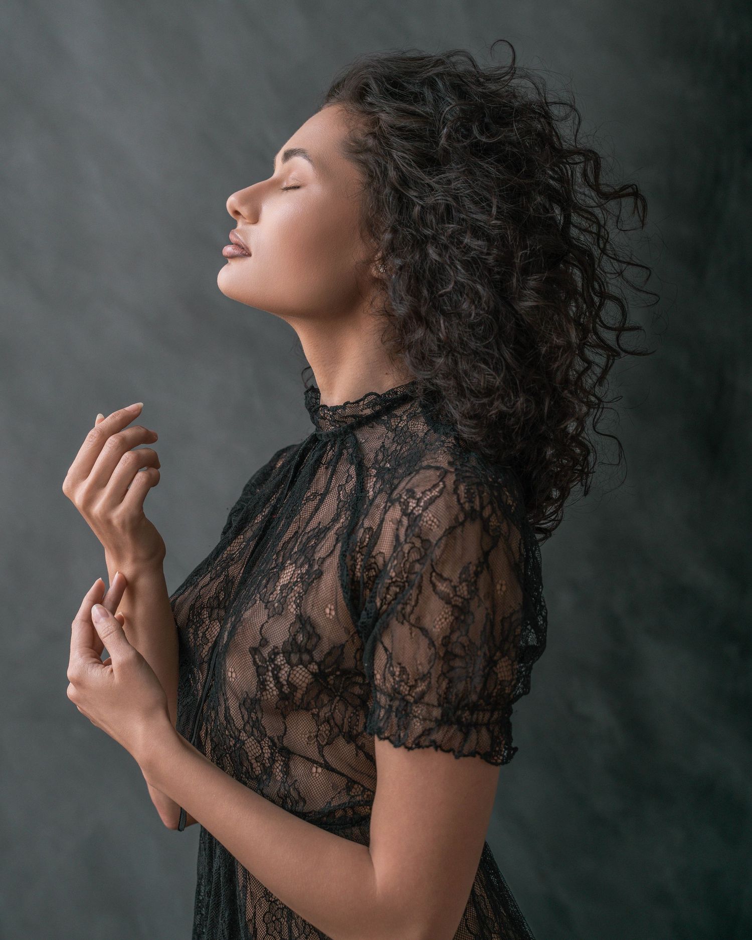 Individual fashion portrait featuring loungewear outfit during lifestyle photoshoot.