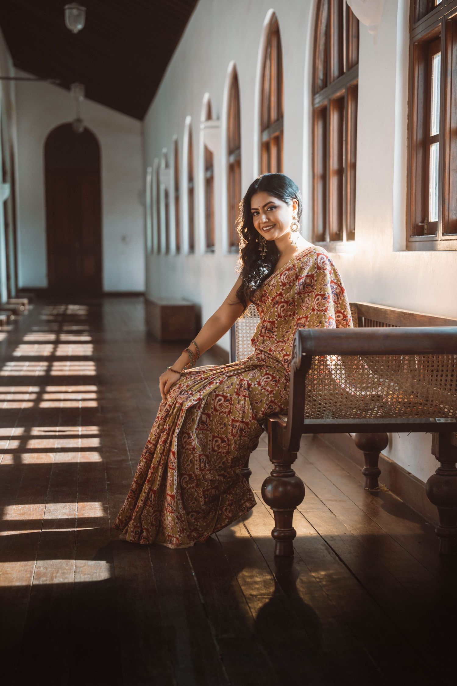 Actress portrait during outdoor photoshoot at Arcade Independence Square, Colombo, Sri Lanka