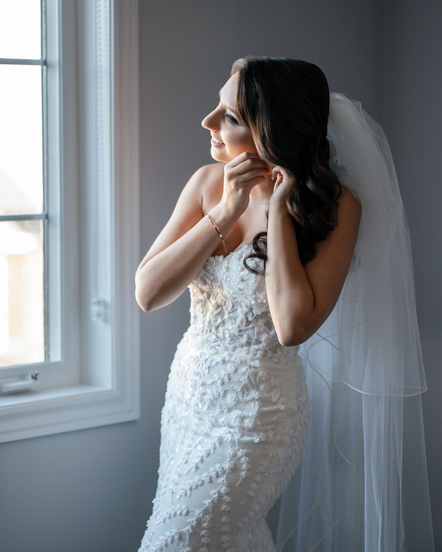 Bride and groom portrait during wedding ceremony in Toronto