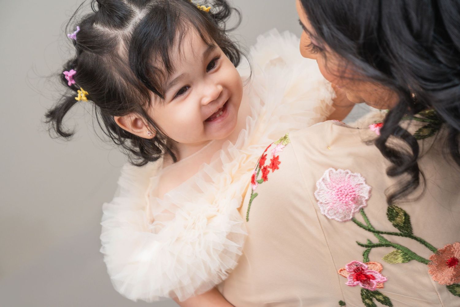 Baby celebrating first birthday