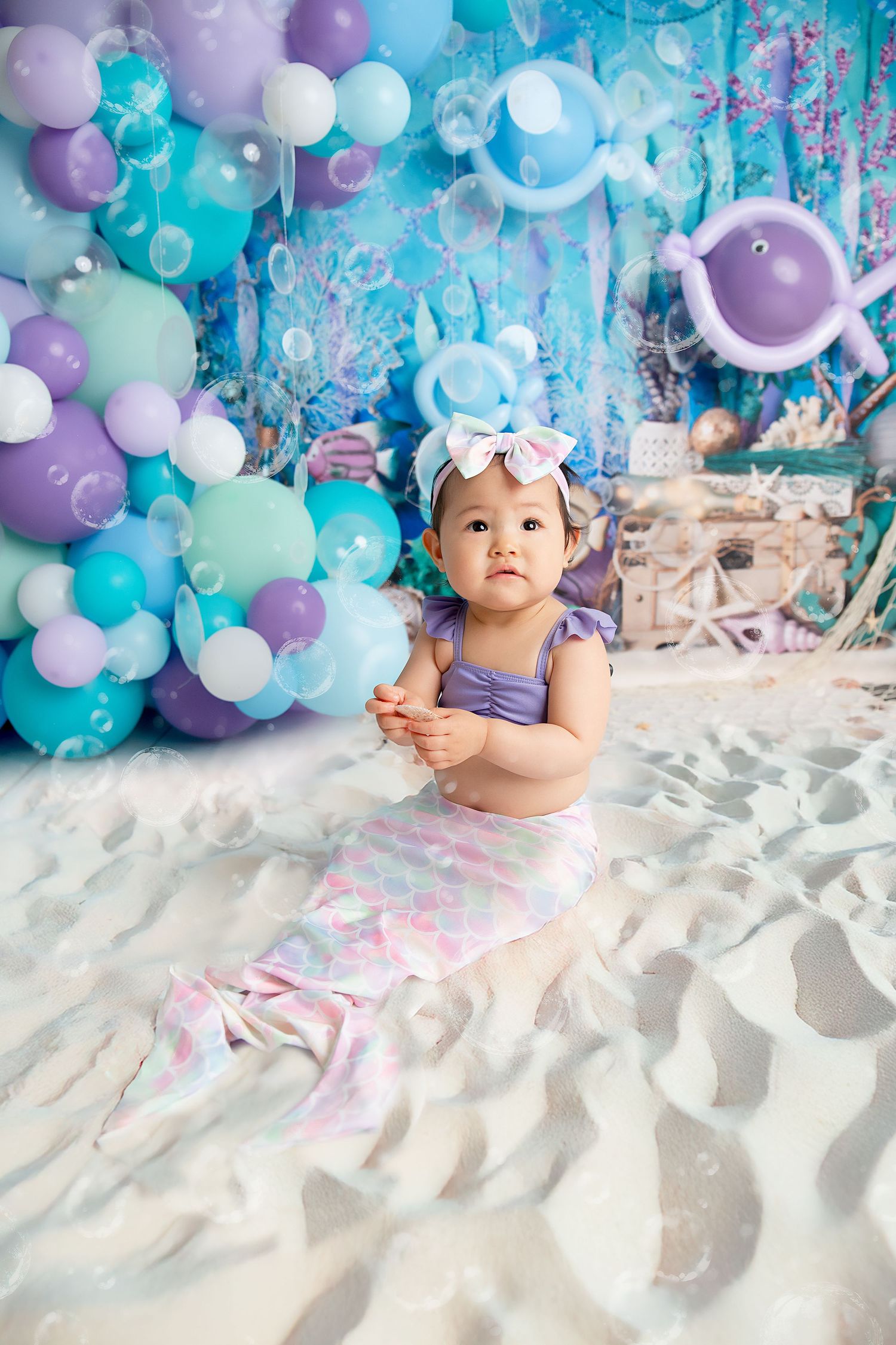 Smash Cake session for first birthday. Southern California photographer.