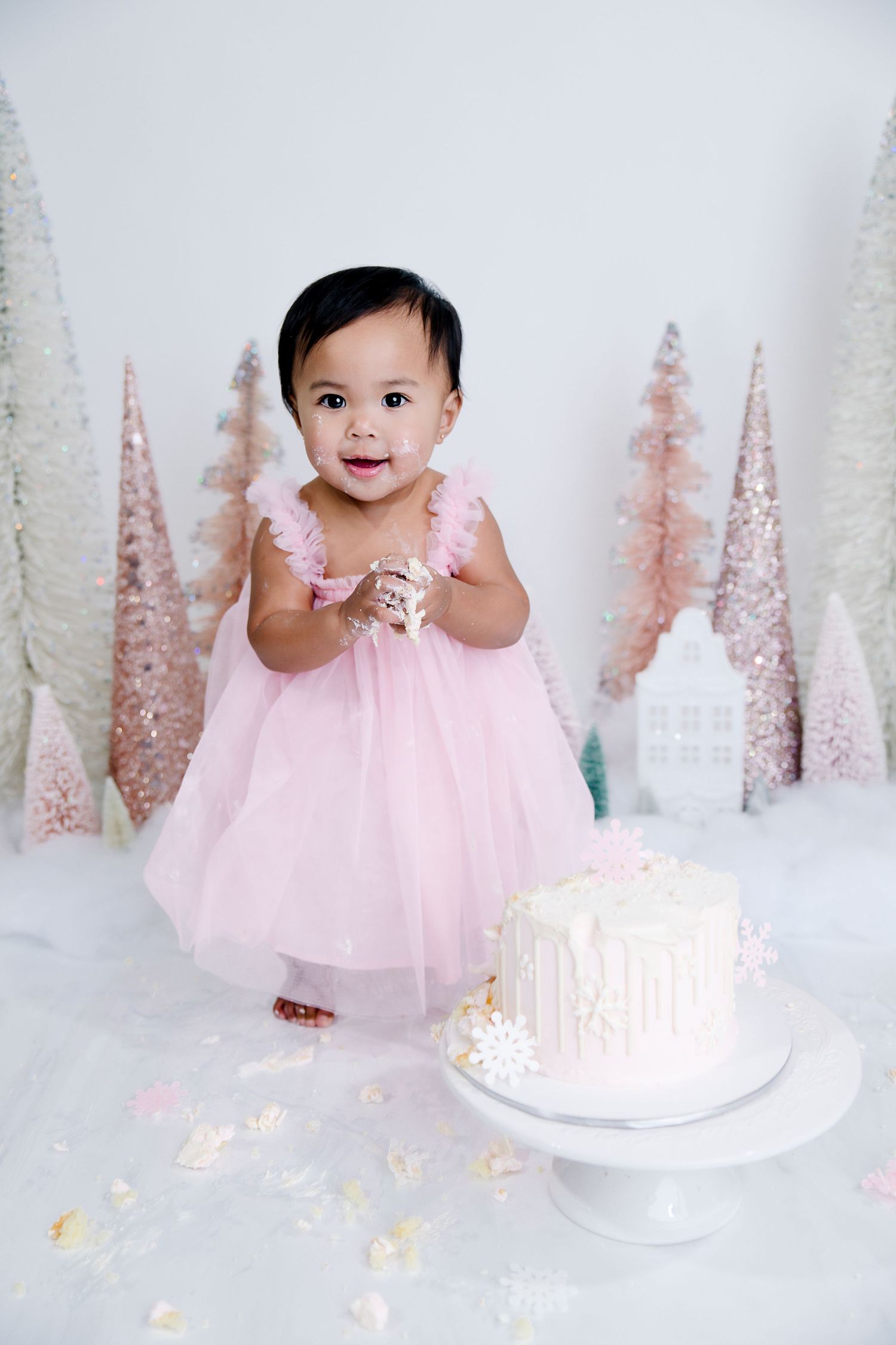 Smash Cake session for first birthday. Southern California photographer.