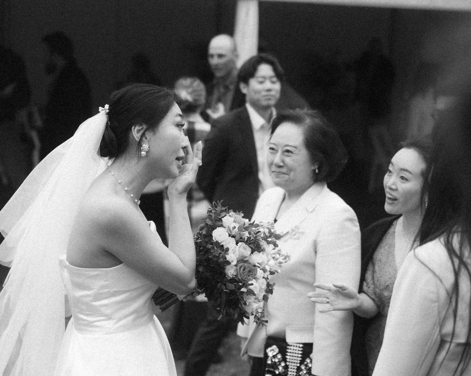 Candid moment of bride crying at her outdoor wedding in Tanunda, captured by Barossa Valley wedding photographer Matt Webster