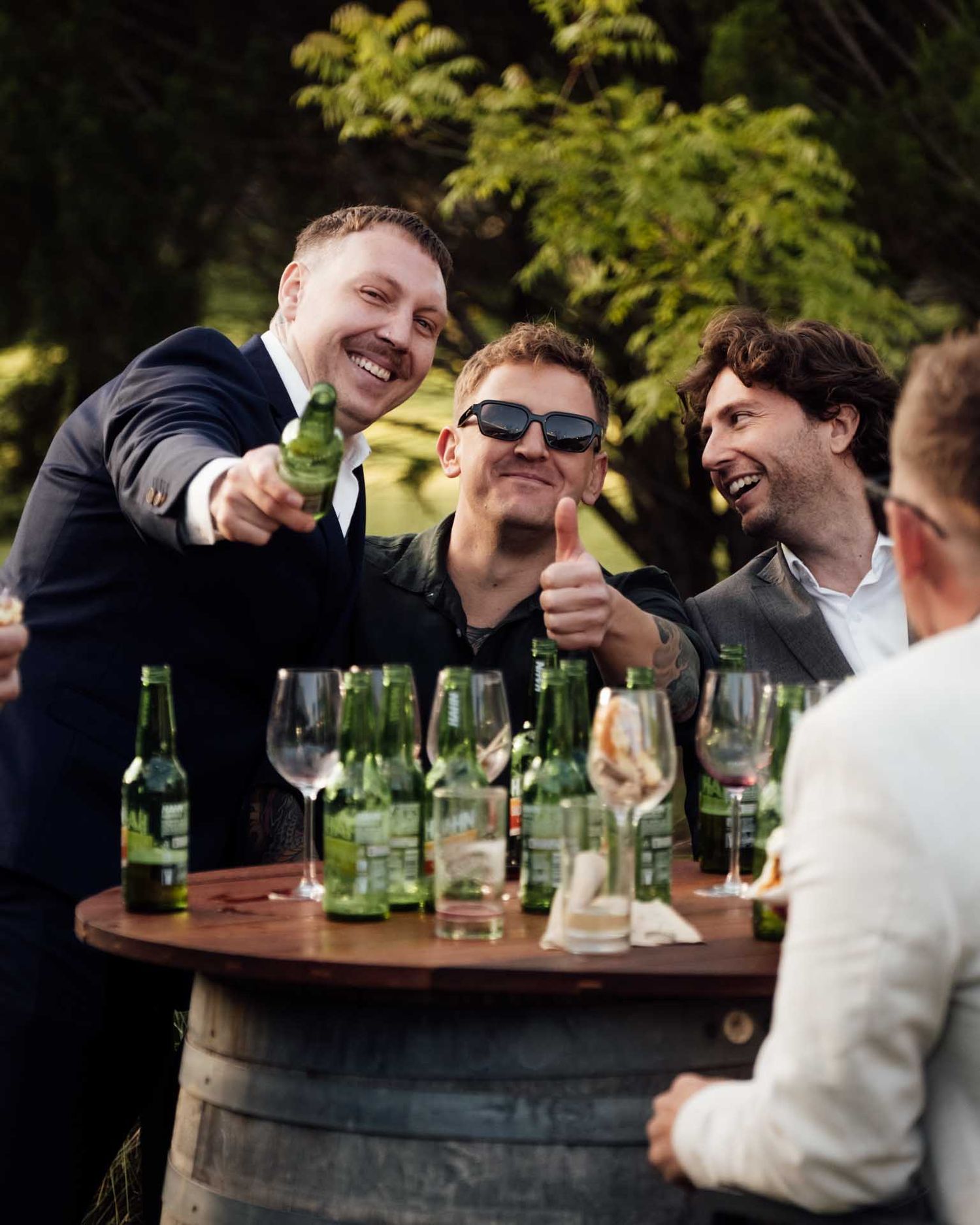 Guests celebrate at a wedding in Tanunda, captured by Barossa Valley wedding photographer Matt Webster