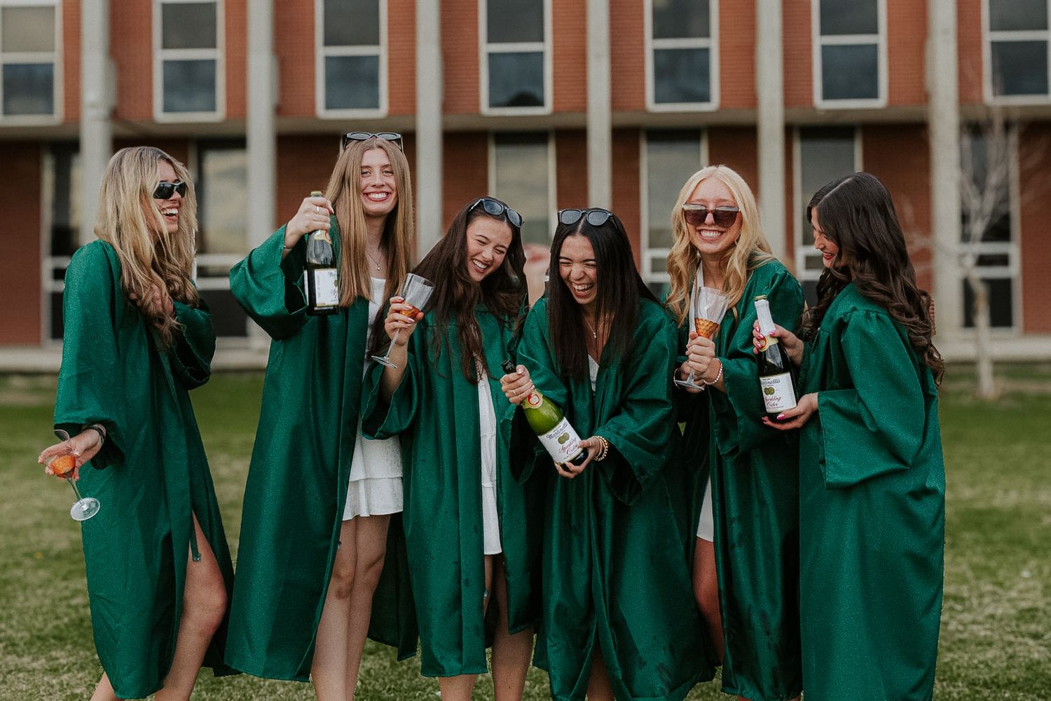 Group CMR High School cap and Gown Senior Photography Session