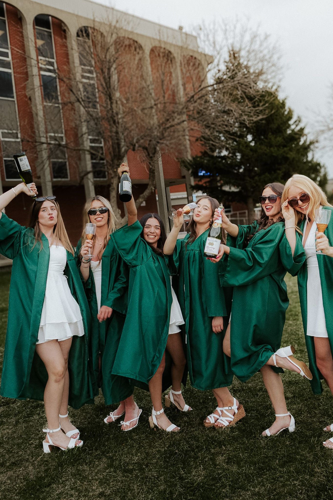 Group CMR High School cap and Gown Senior Photography Session