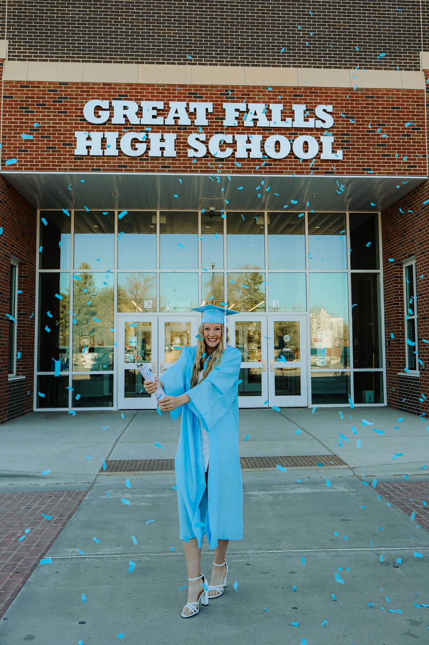 Great Falls,  Montana High School Senior Cap and Gown Photographer