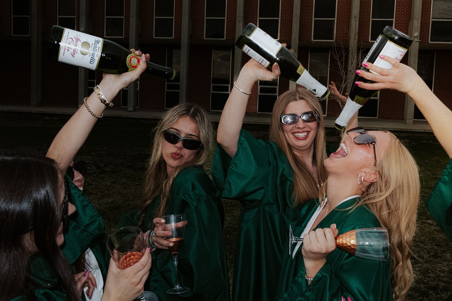 Group CMR High School cap and Gown Senior Photography Session