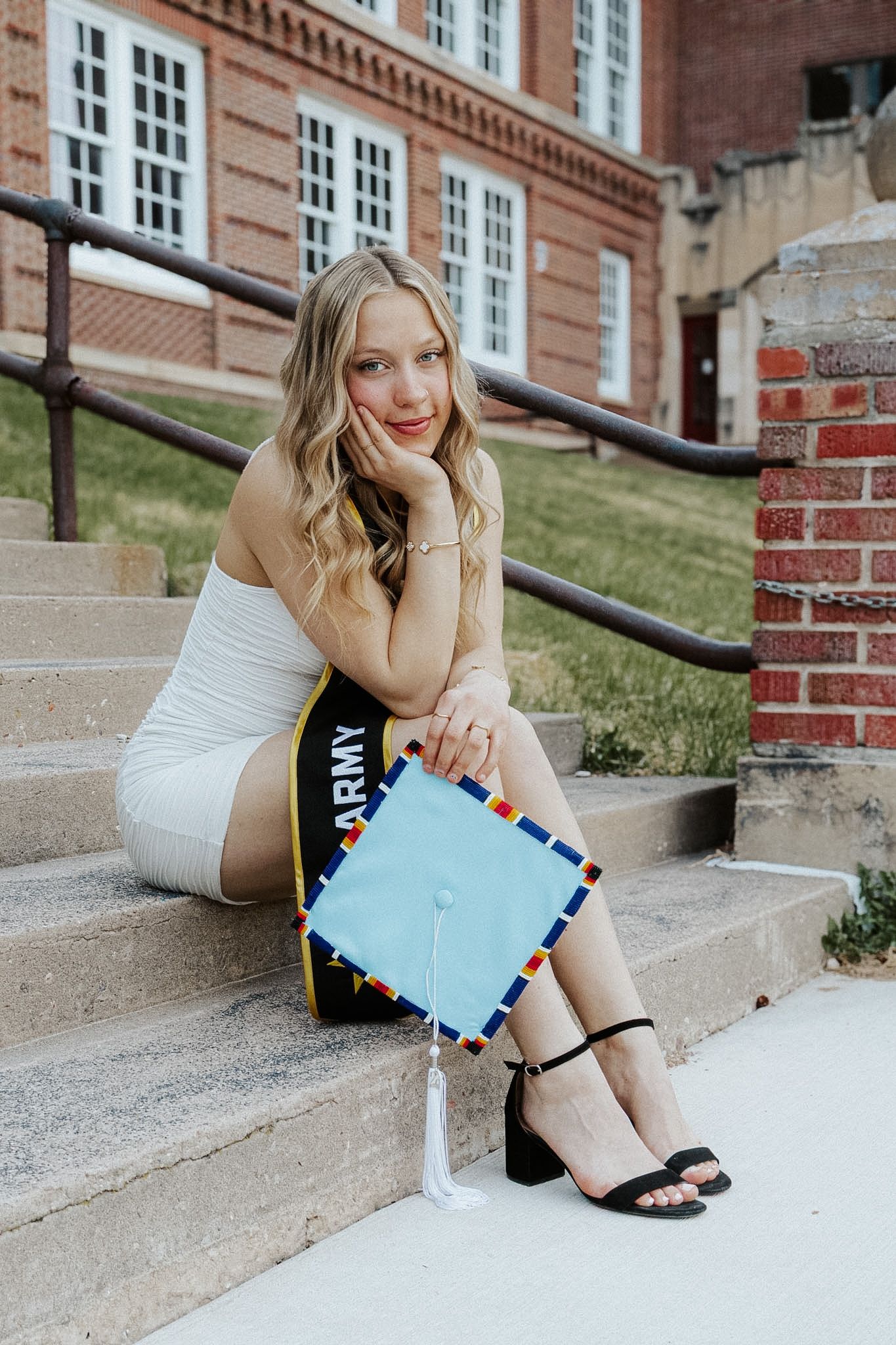 Great Falls High School Cap and Gown Senior Photography Session