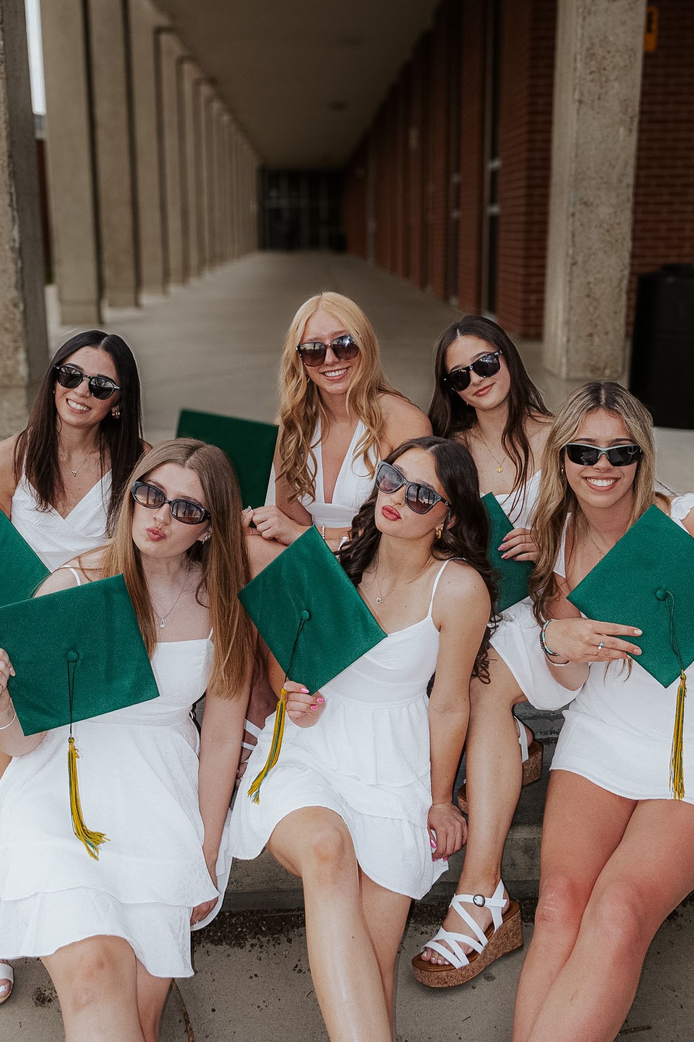 Group CMR High School cap and Gown Senior Photography Session