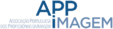Blue professional logo for APP Imagem Portuguese photography association.