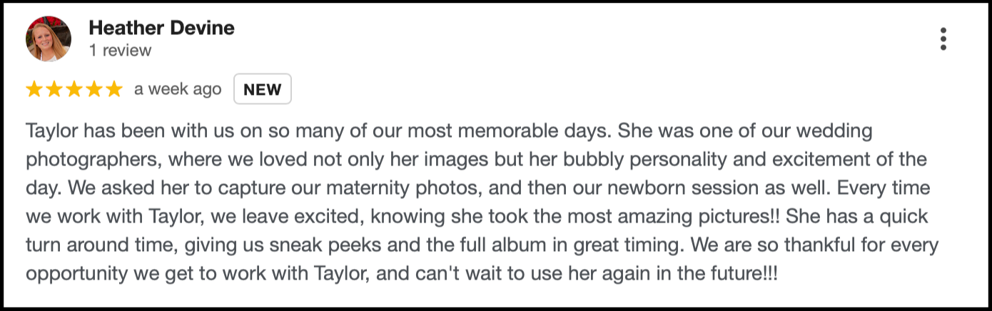 Screenshot of a touching social media post remembering a photographer who captured special wedding moments.