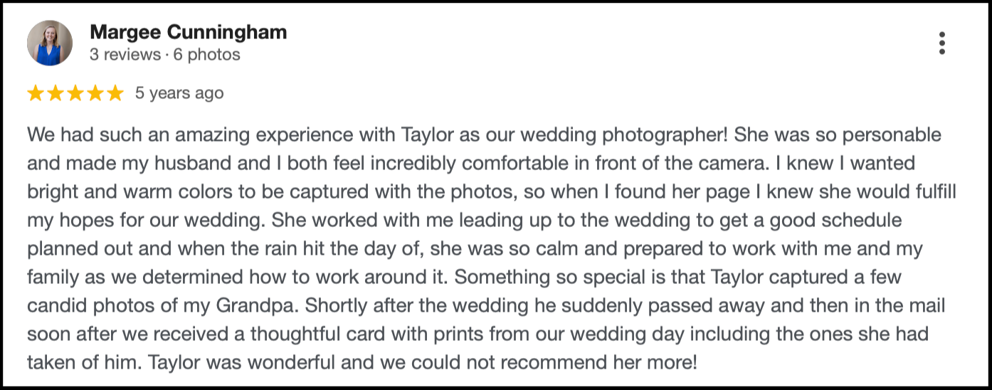 A series of text messages discussing wedding photography and scheduling details appears on a phone screen.