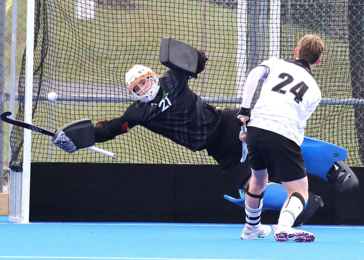 Hawke's Bay U18 Hockey Player taking a shoot out at Nationals in Timaru in 2025.