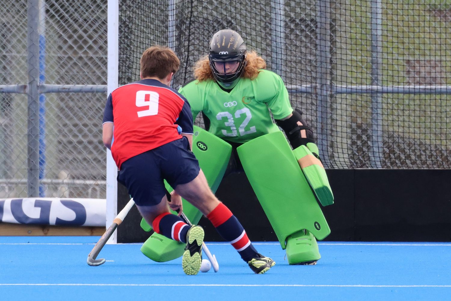 Hockey Stroke being played by number 9 from Napier Tech in 2025 competition.