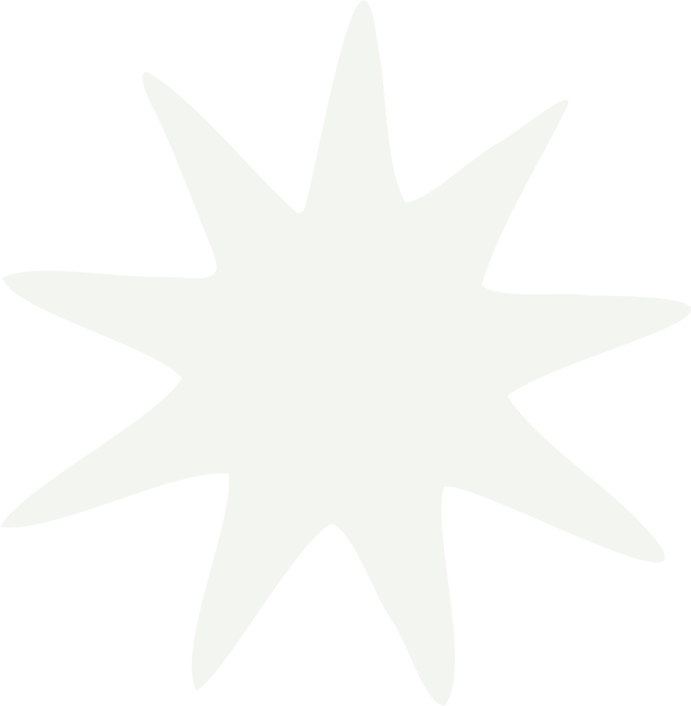 Soft white eight-pointed star shape on a light background, minimalist decorative graphic element.