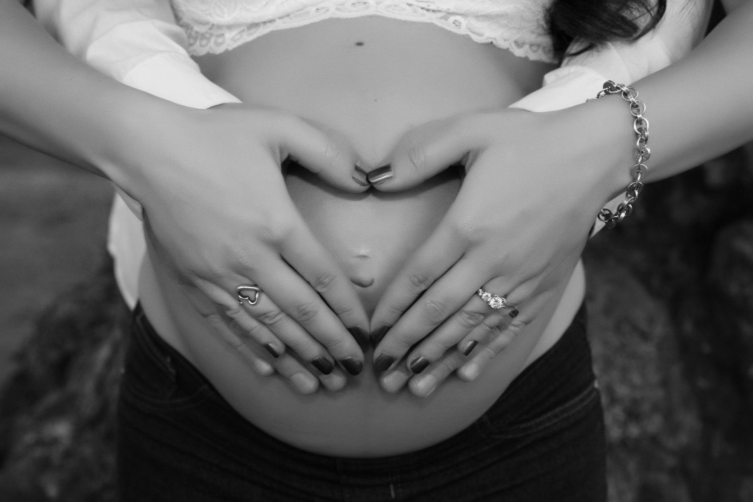 Intimate black and white maternity portrait by San Diego portrait photographer Shadowcatcher Imagery