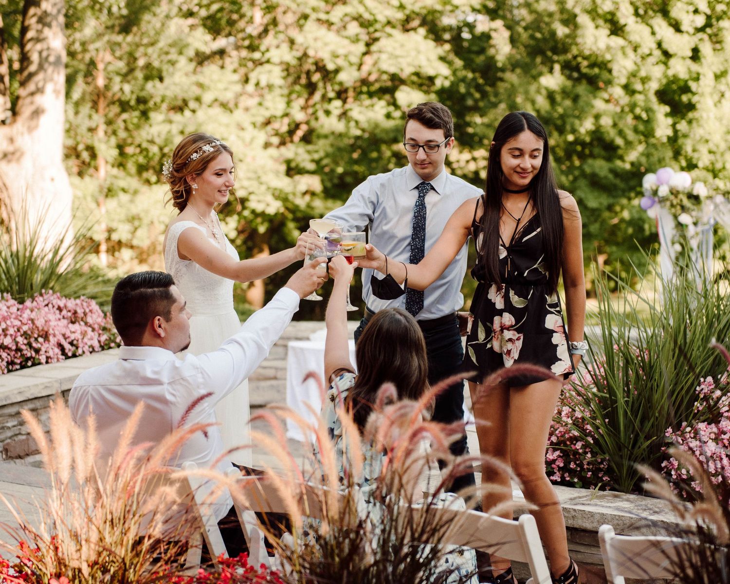 Cocktails on the terrace of Paletta Mansion