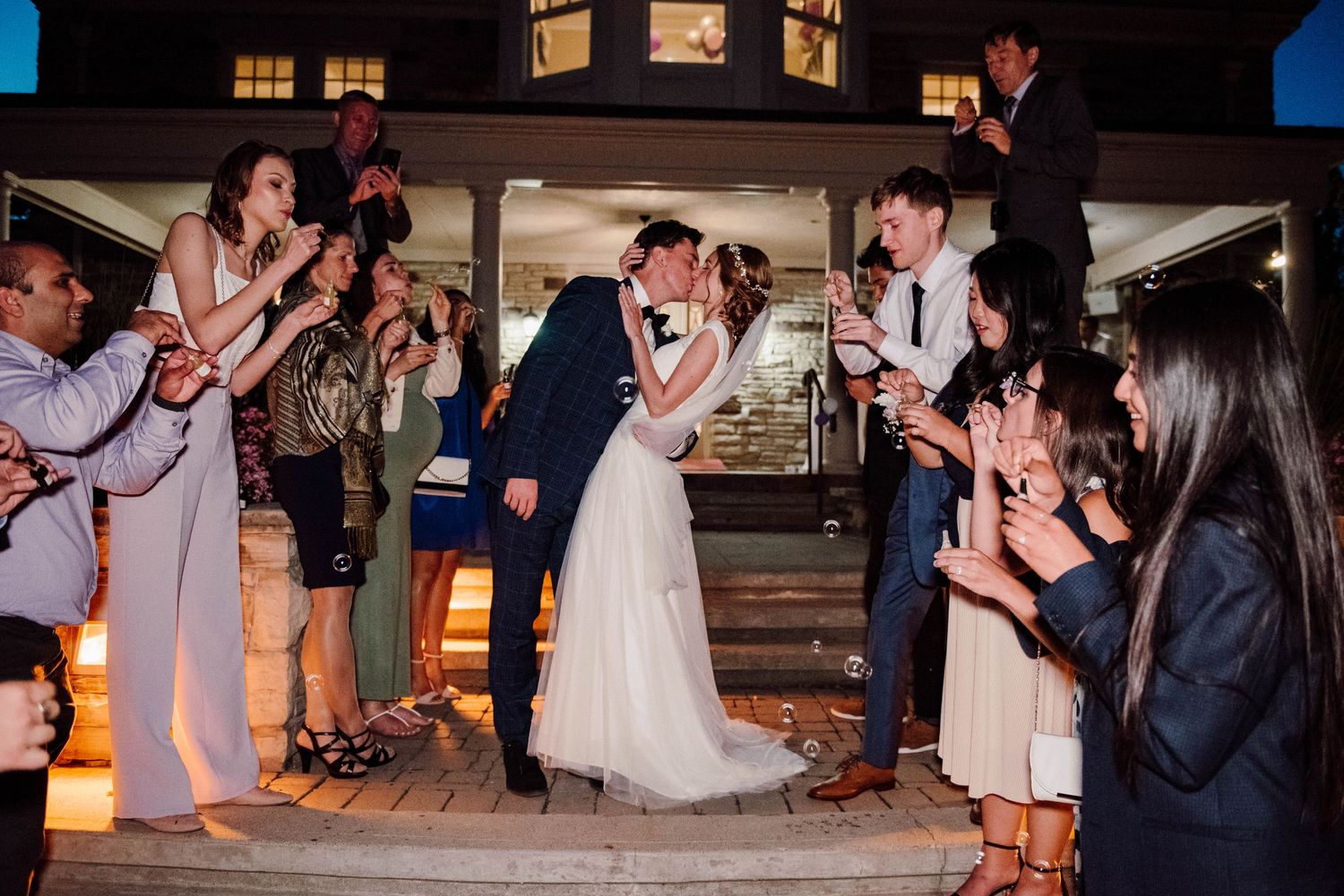A grand Exit with bubbles at Paletta Mansion