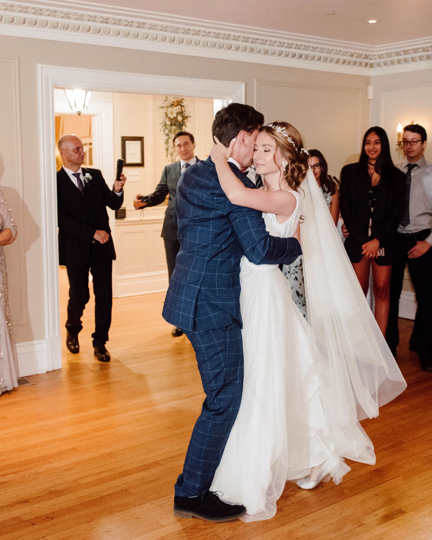 A bride and grooms first dance at Paletta Mansion