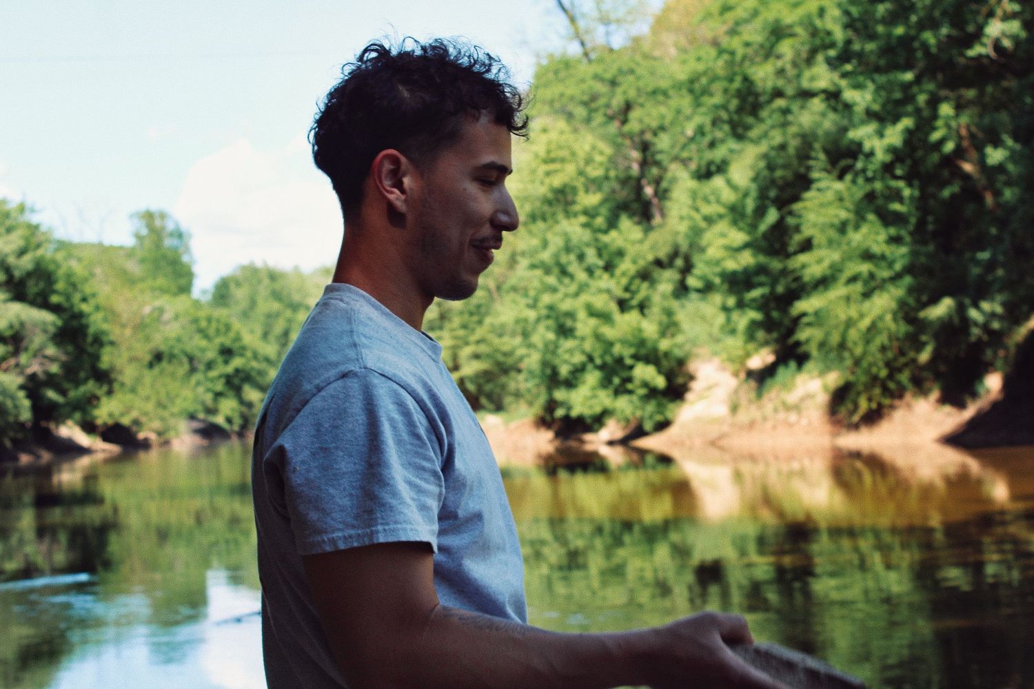Scenic outdoor moment with living subject focus