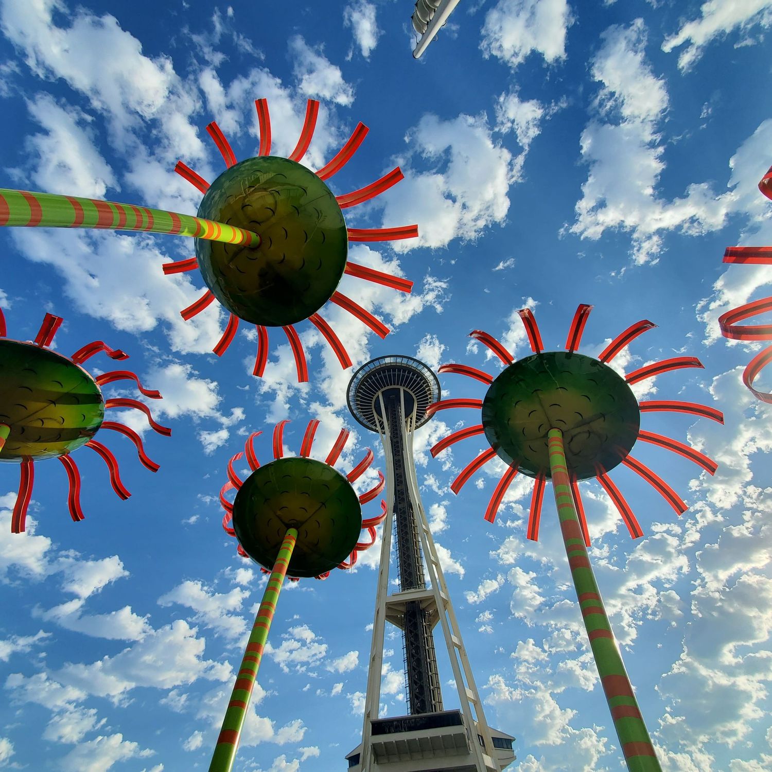 Looking up towards the Space Needle, Seattle Washington