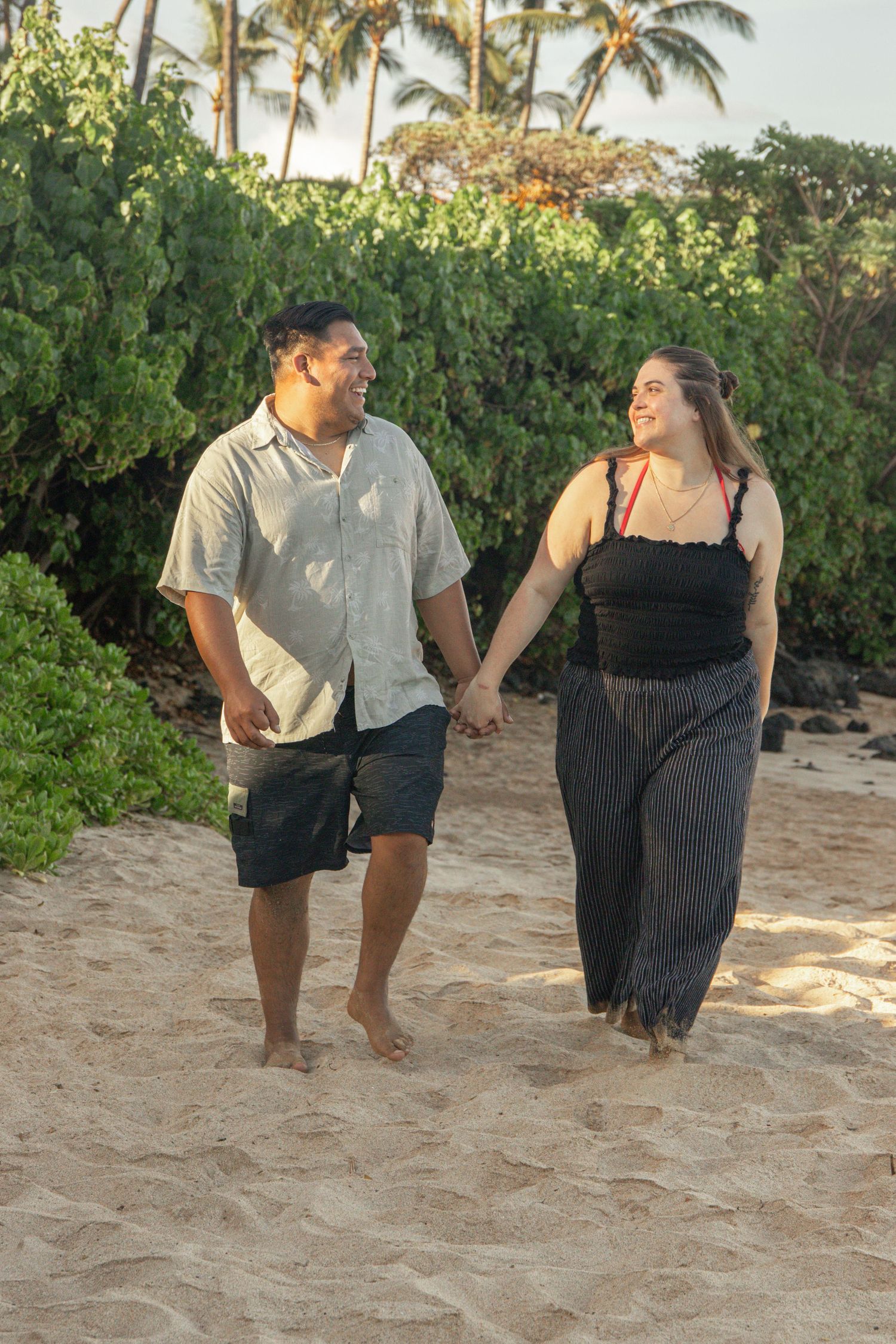 engagement session on a beach in maui