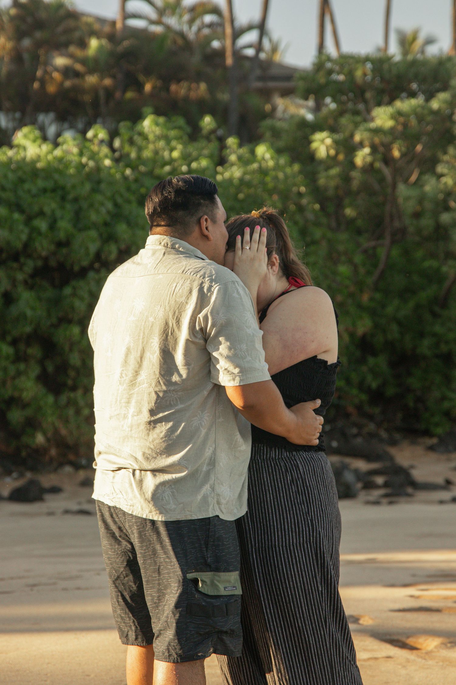 engagement session on a beach in maui