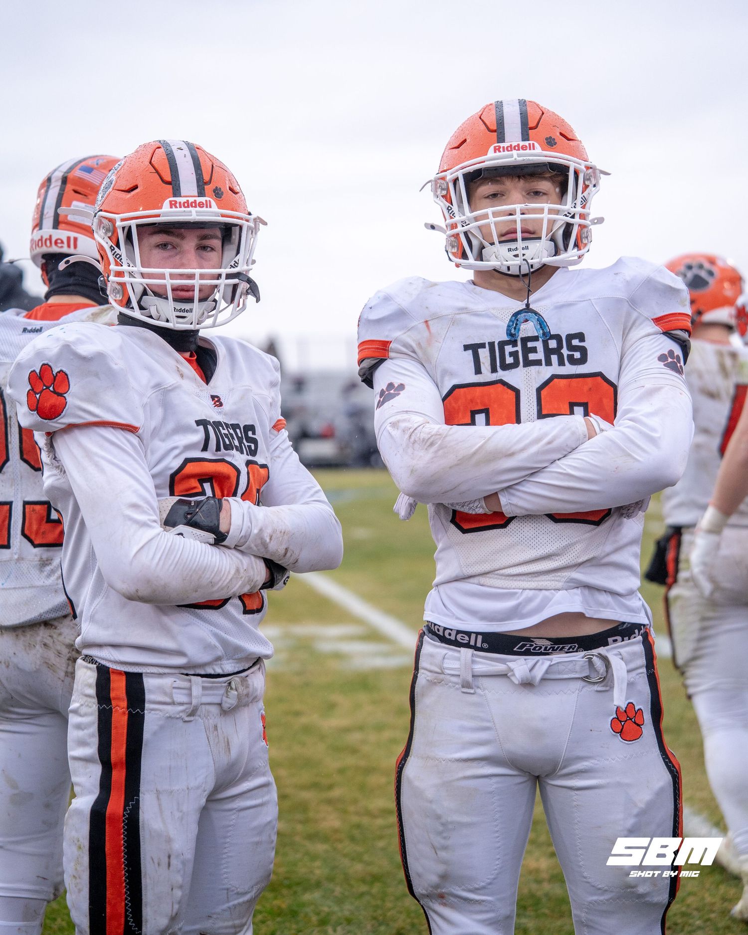 Byron's Nathan Wheeler (left) and Bennet Hiveley (right) pose for a photo.
