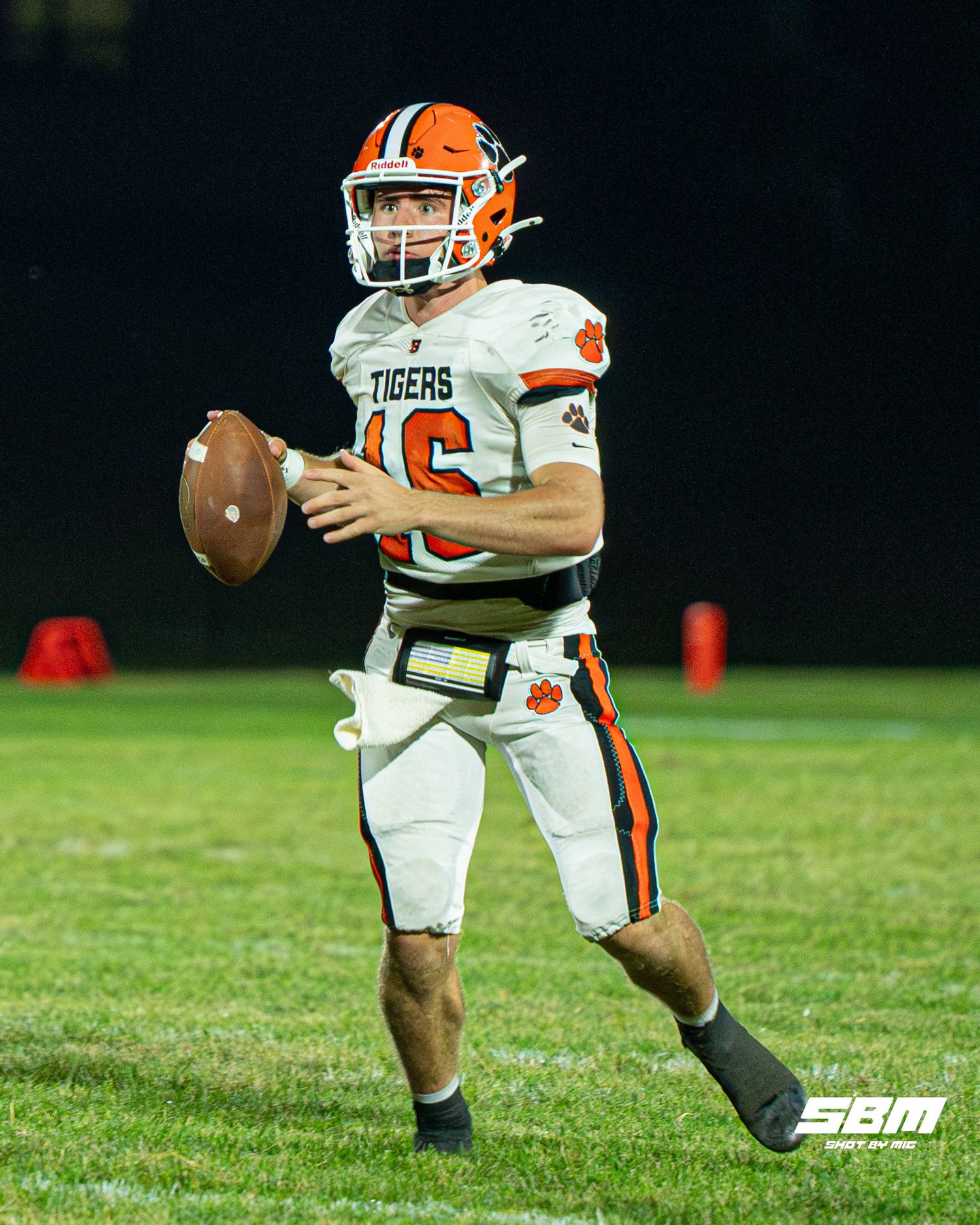 Byron's Andrew Talbart prepares to pass the ball for a 1st down during thier 63-9 win over Stillman Valley.
