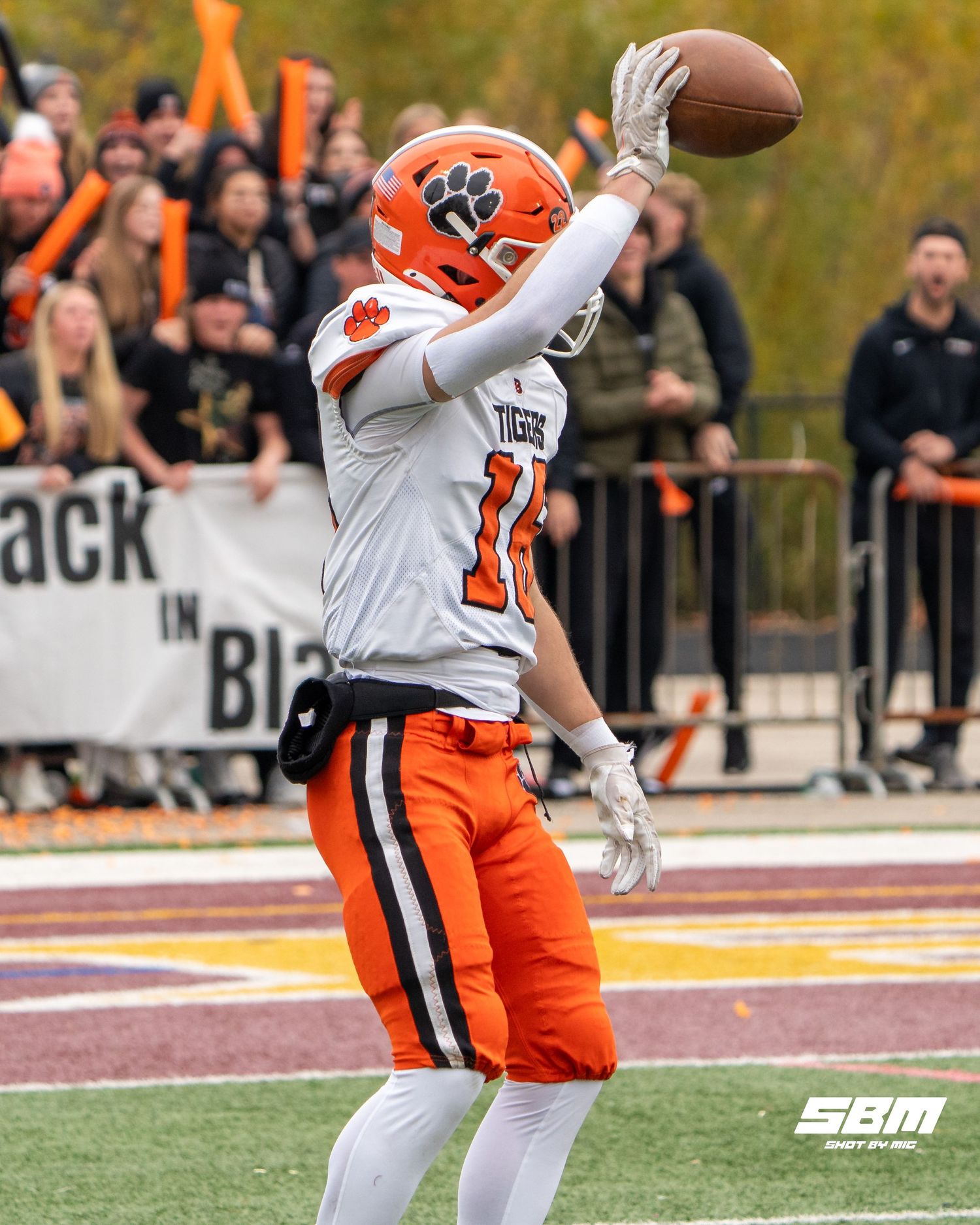 Byron's Andrew Talbert gets the interception in the first drive during thier 14-13 loss to Montini Catholic.